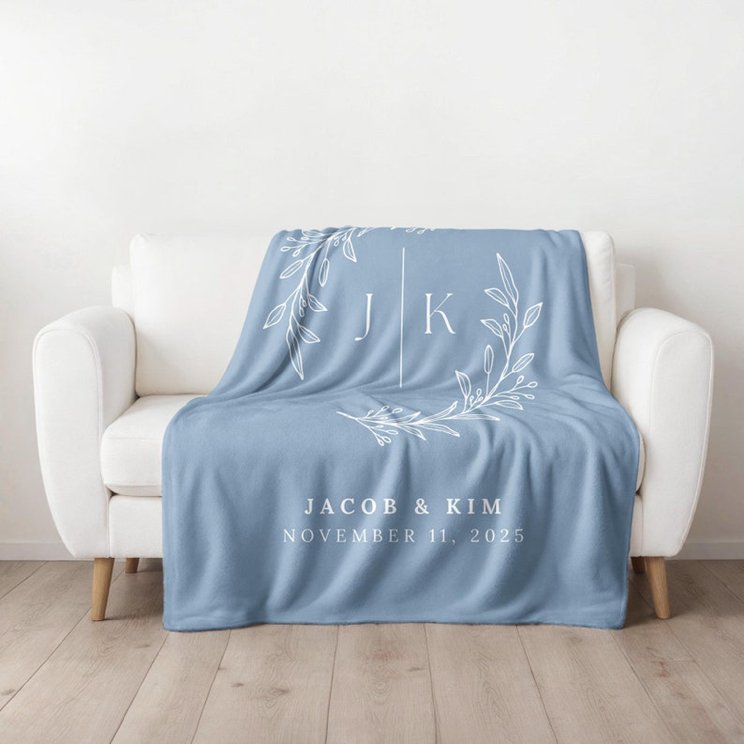 Wedding Hampers - Custom Personalized Throw Couples Blanket Wedding