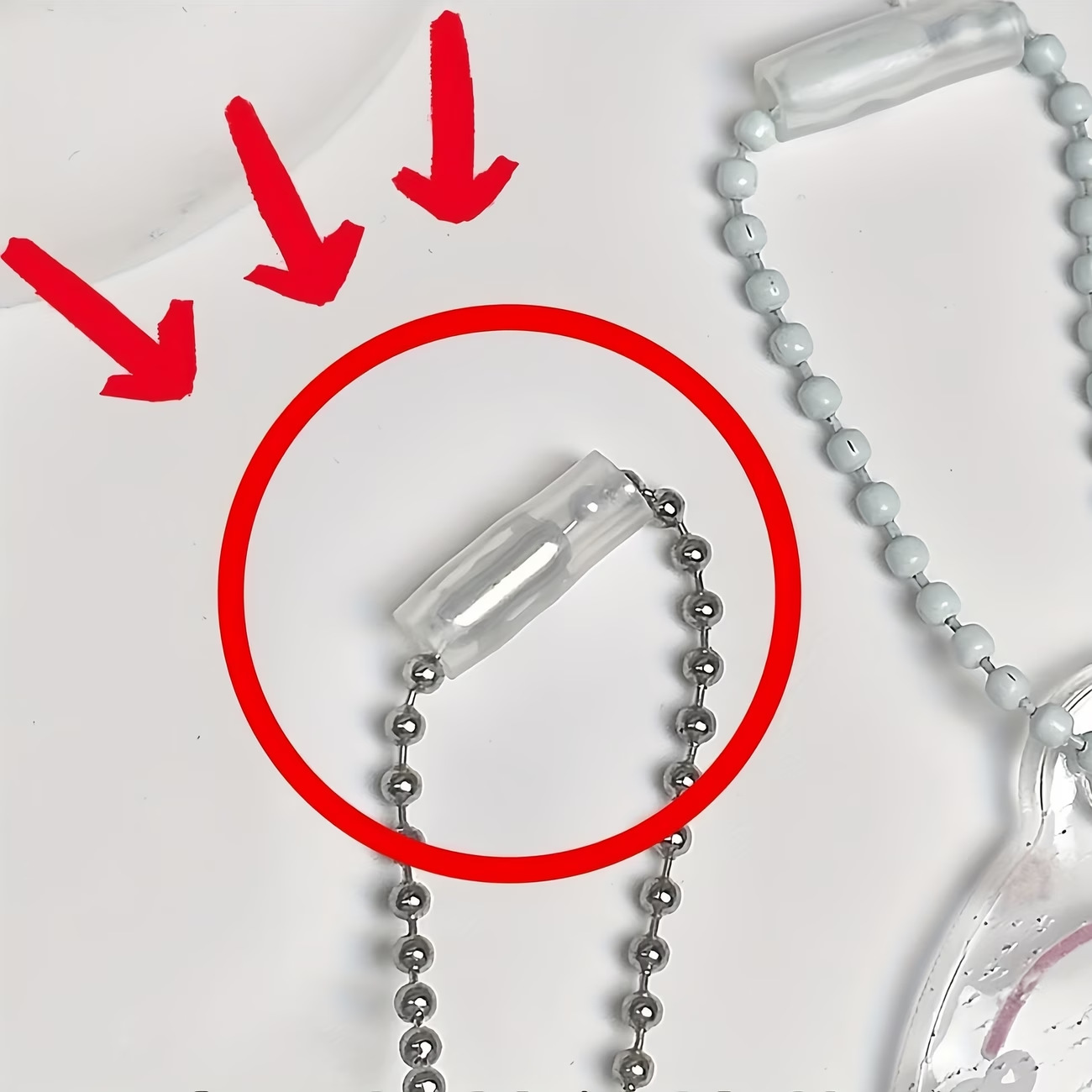 Place Card Holder - Bead Chain Protective Covers: Transparent, Secure-Fit
