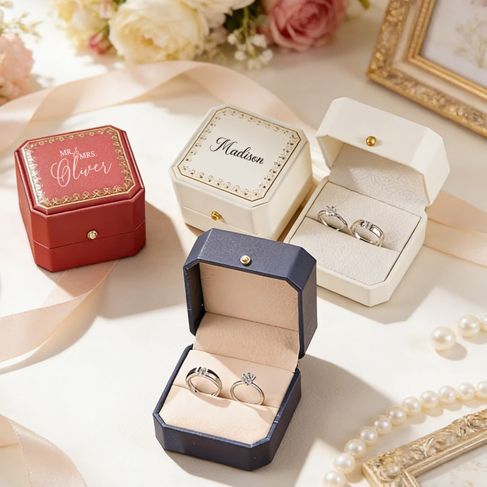 Personalized Faux Leather Ring - đánh giá và giá Wedding Packaging