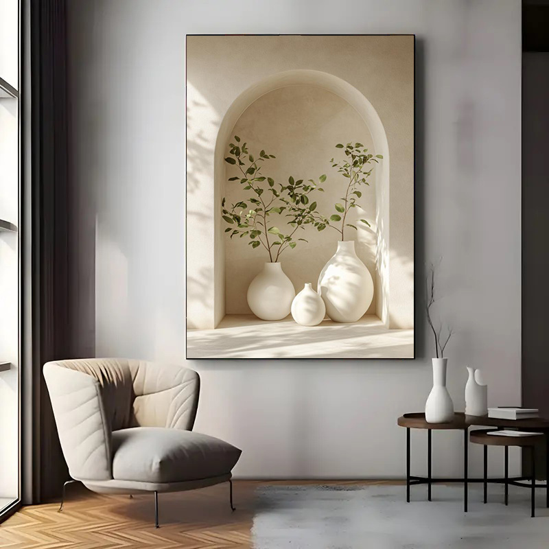 Large Frameless Canvas Art Pri - đánh giá và giá Centerpiece Vase Tall