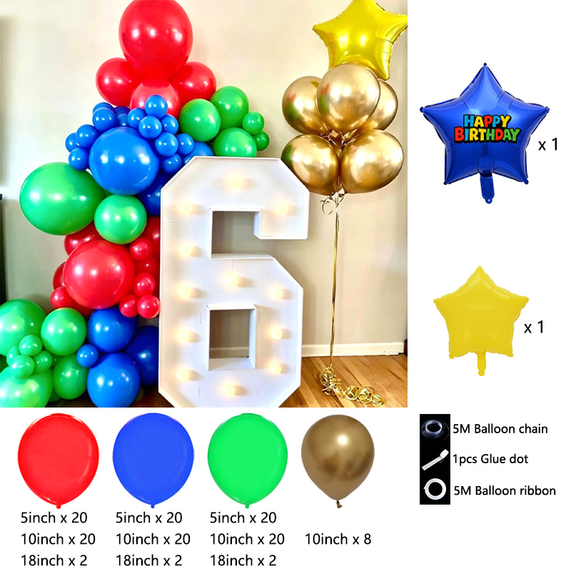Mushroom Star Balloon Garland  - đánh giá và giá Wedding Superstar