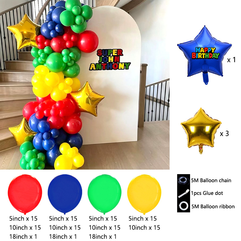 Mushroom Star Balloon Garland  - đánh giá và giá Wedding Superstar