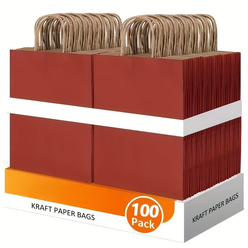100pcs Red Paper Gift Bags Wit - đánh giá và giá Wedding Supply Shops