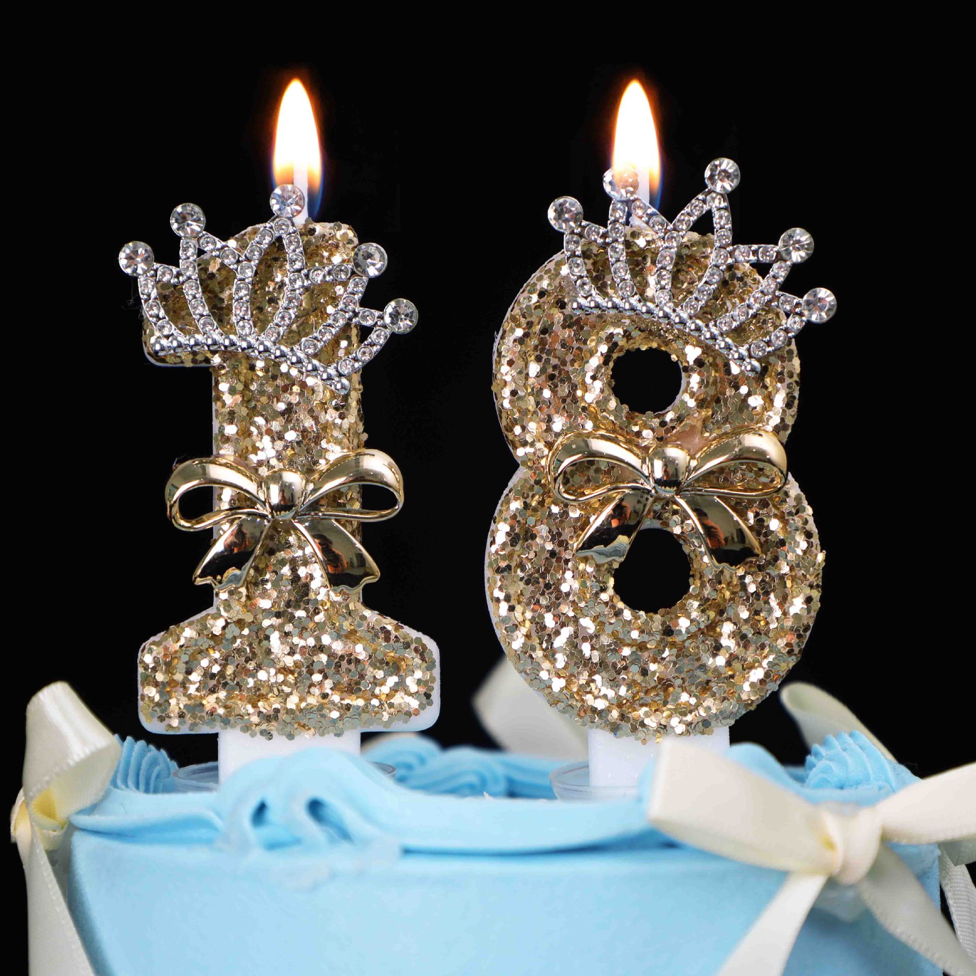 0-9 Gold Glitter Crown Number  - đánh giá và giá Unity Candle Set