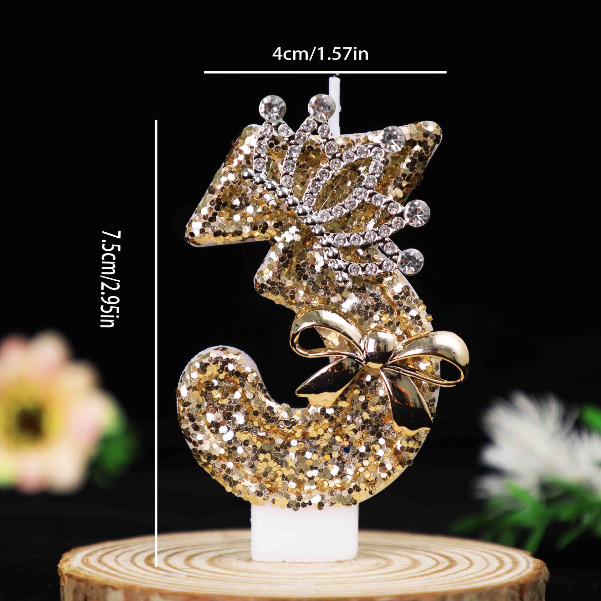 0-9 Gold Glitter Crown Number  - đánh giá và giá Unity Candle Set