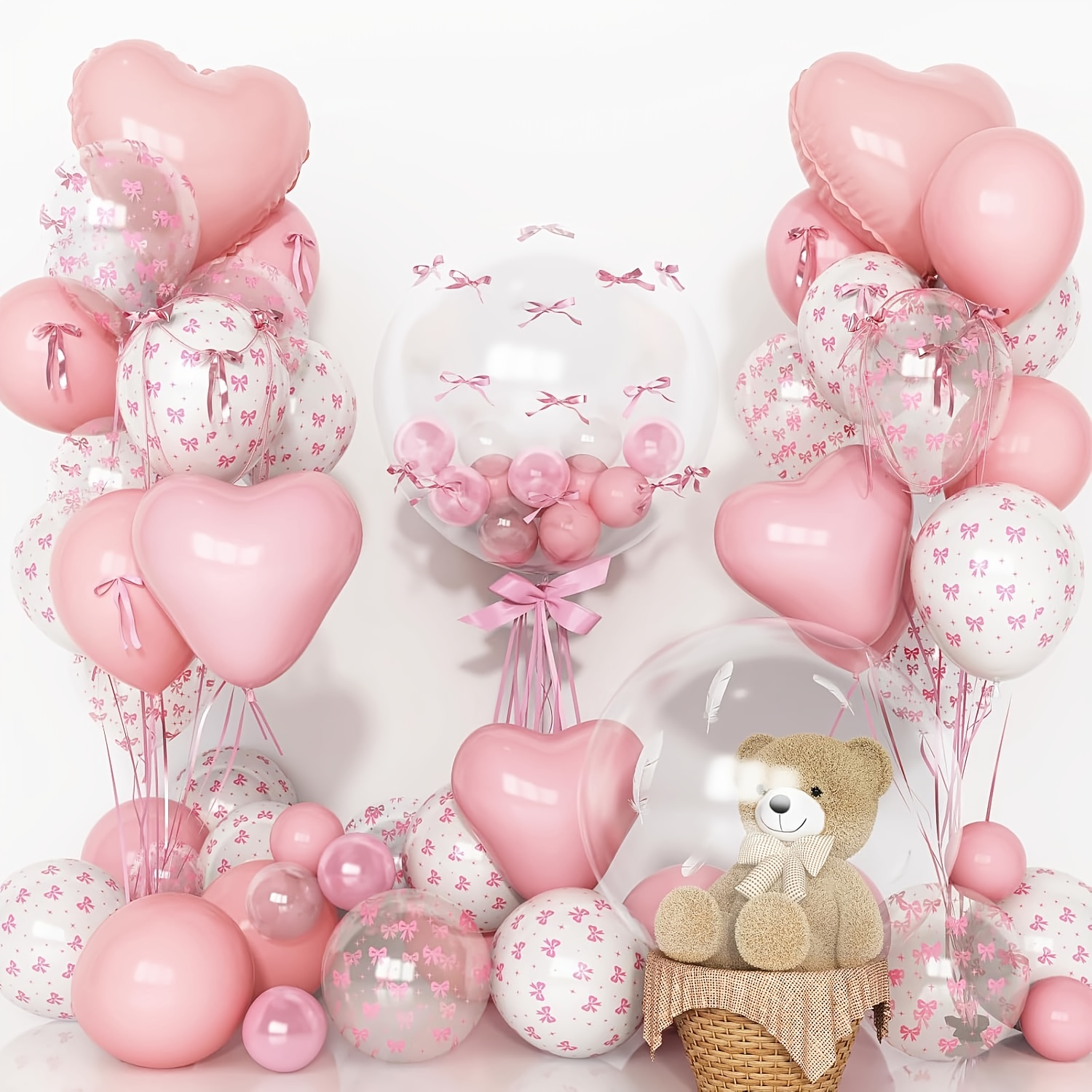 34pcs Clear Bow Heart Foil Lat - đánh giá và giá Wedding Supply Bulk